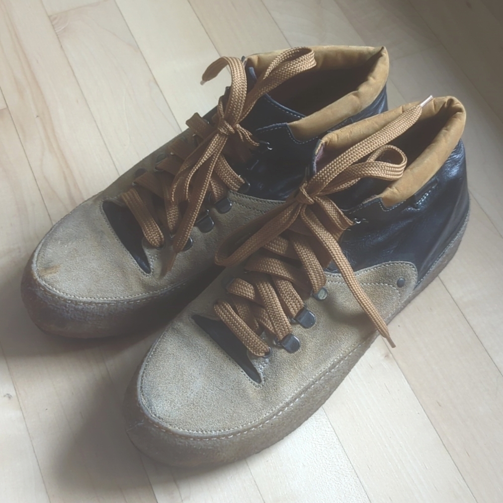 Free People Summer Snowbird Faux Leather Suede Boot In Black/Yellow